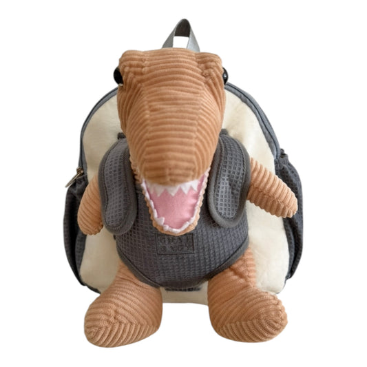 Beige Dinosaur with Blue Kids Backpack | Toddler Backpack NZ