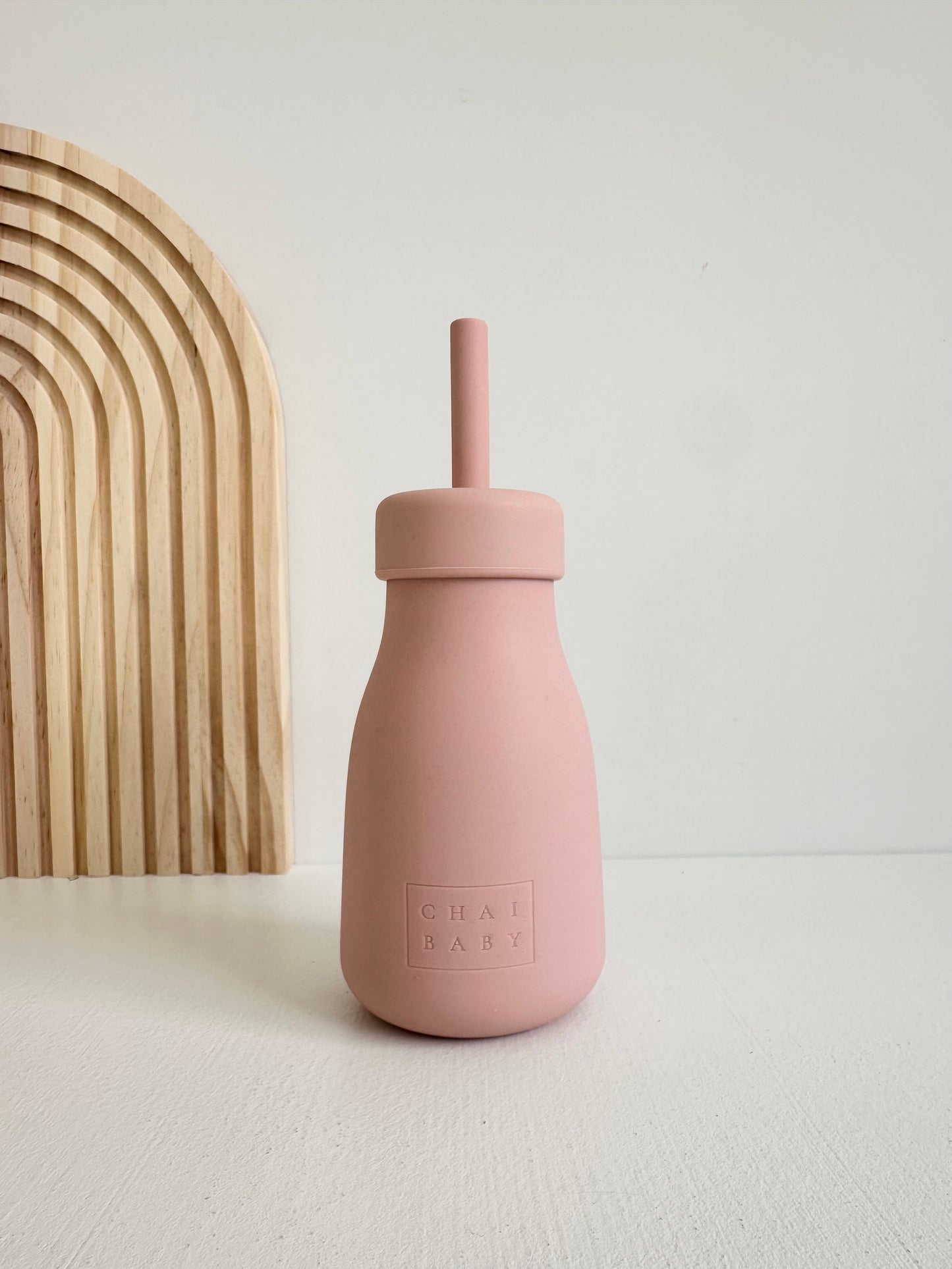 Pink Silicone Kids Smoothie Bottle | Chai Baby NZ