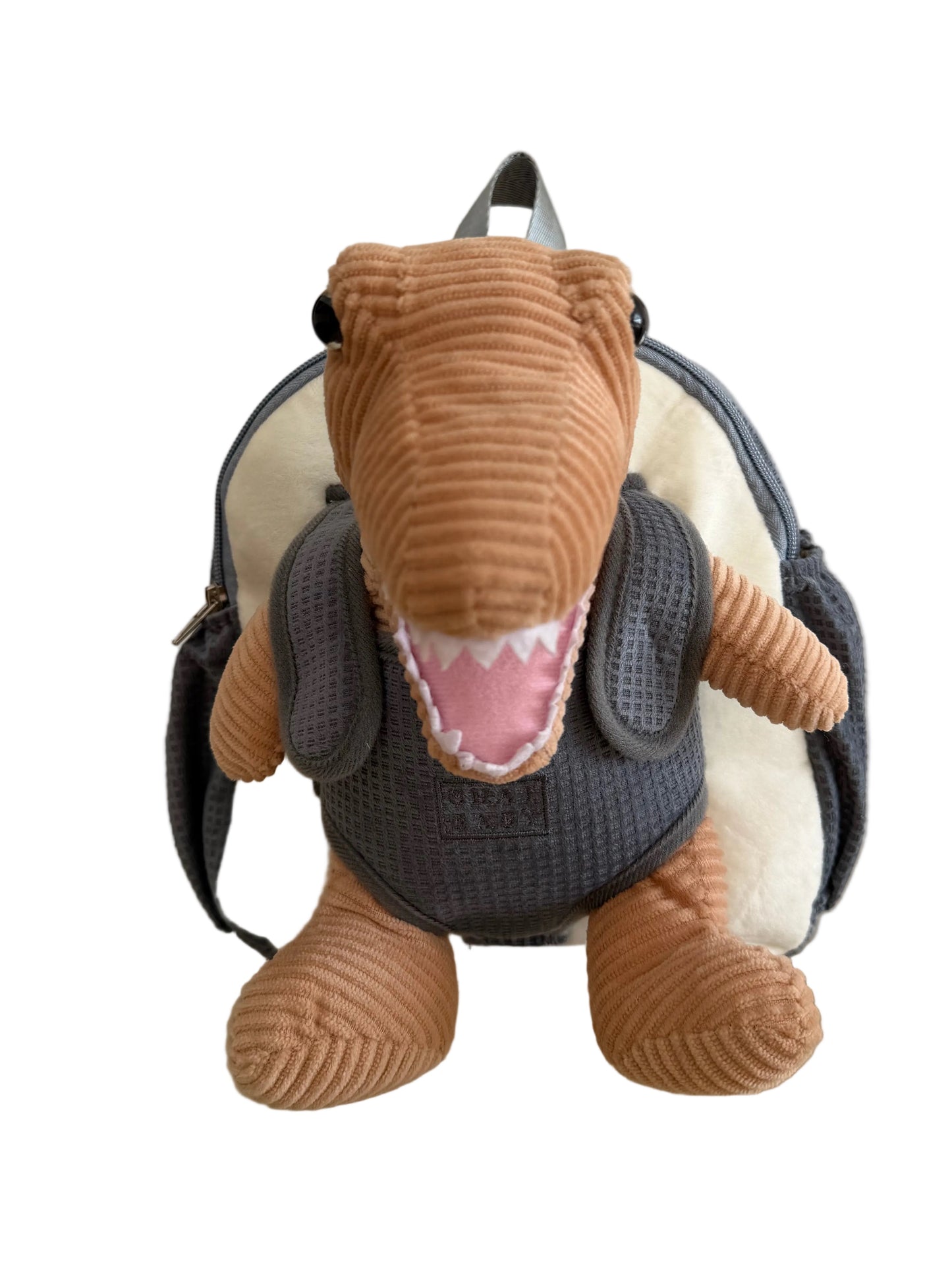 Beige Dinosaur with Blue Kids Backpack | Toddler Backpack NZ (Copy)