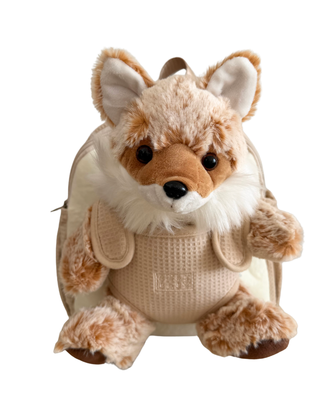 Brown Fox with Beige Kids Backpack | Toddler Backpack NZ
