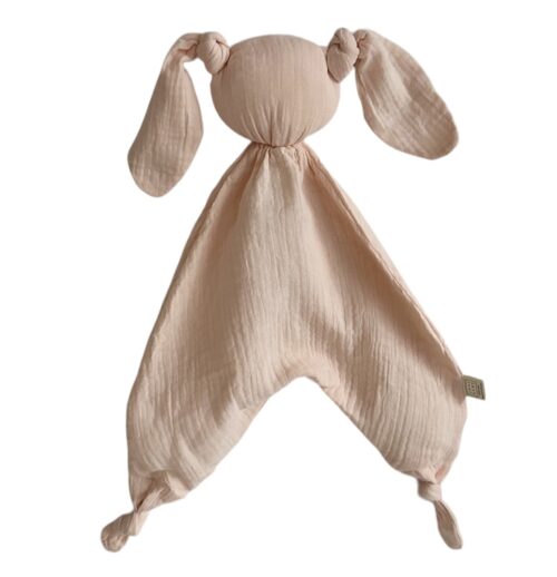 100% cotton bunny comforter in apricot